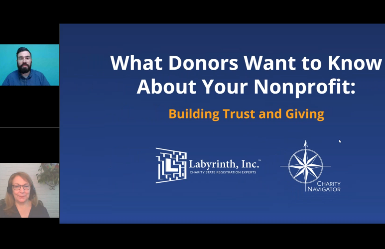 Webinar: What Donors Want to Know About Your Nonprofit: Building Trust and Giving